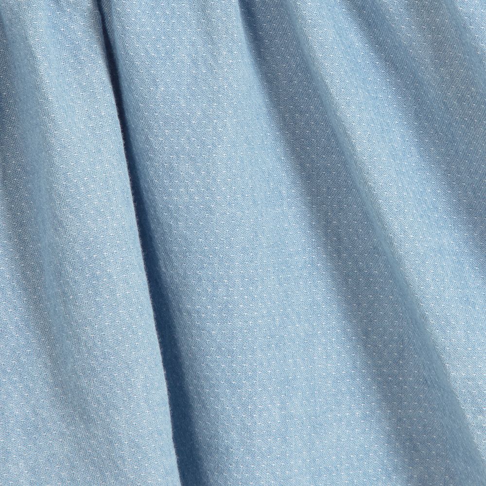 Catimini-فستان بينافور أطفال بناتي قطن شامبري لون أزرق | Childrensalon Outlet