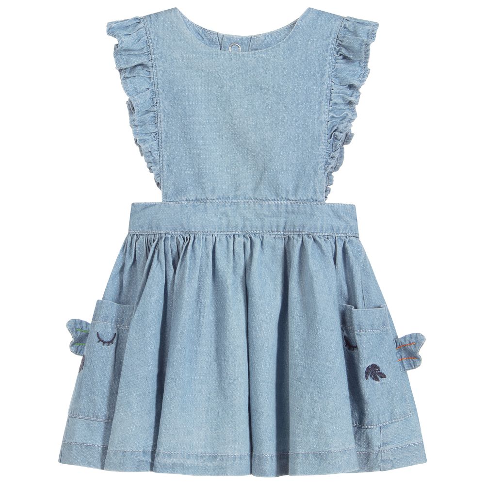 Chambray pinafore dress cheap