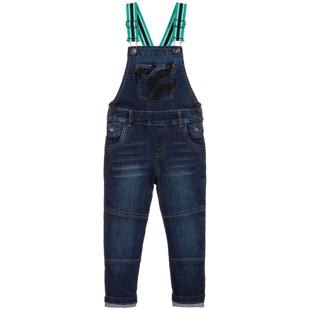 Catimini - Blue Denim Dungarees | Childrensalon