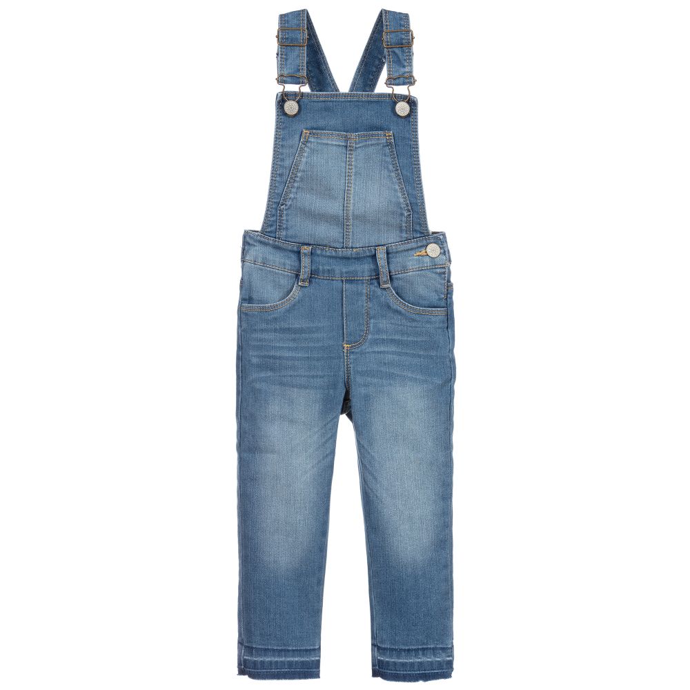 Catimini - Blue Denim Dungarees | Childrensalon