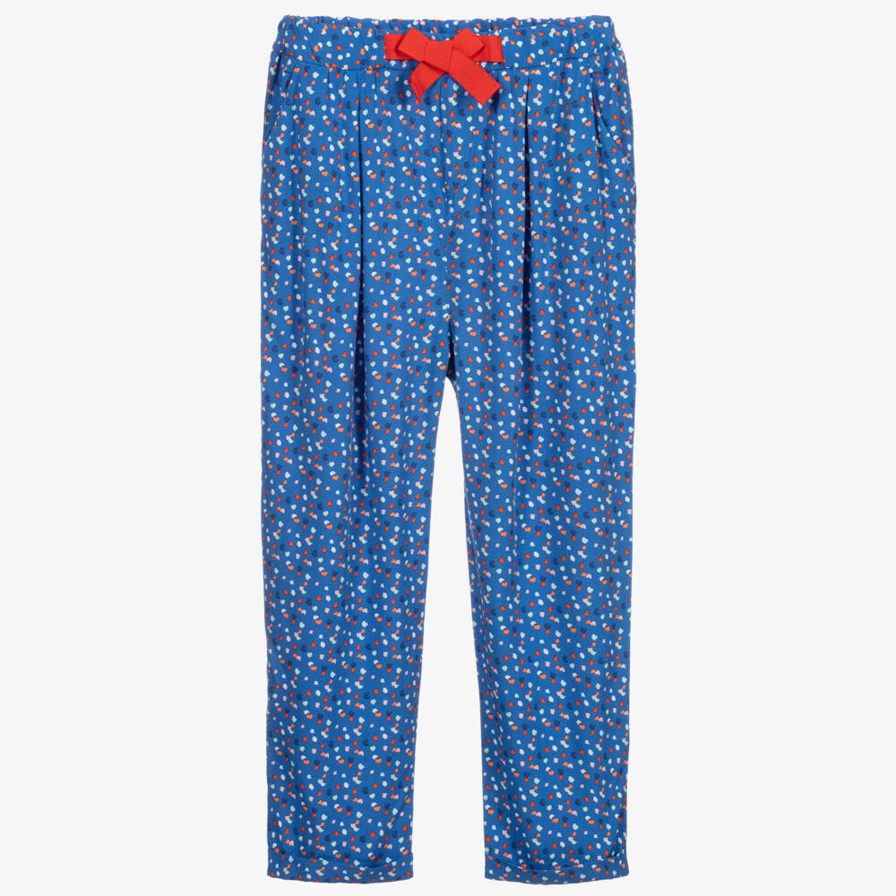 Catimini-Blue Viscose Trousers | Childrensalon Outlet