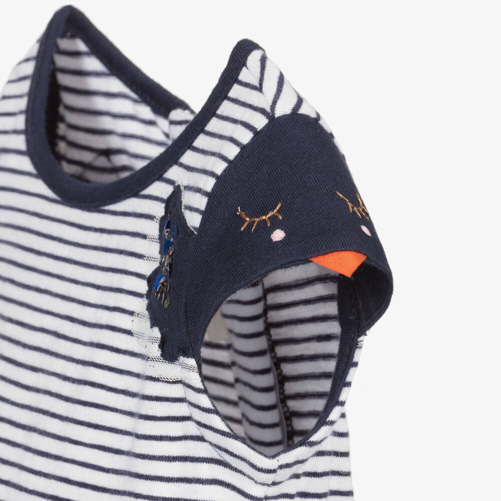 Catimini-Blue & White Stripe Dress | Childrensalon Outlet