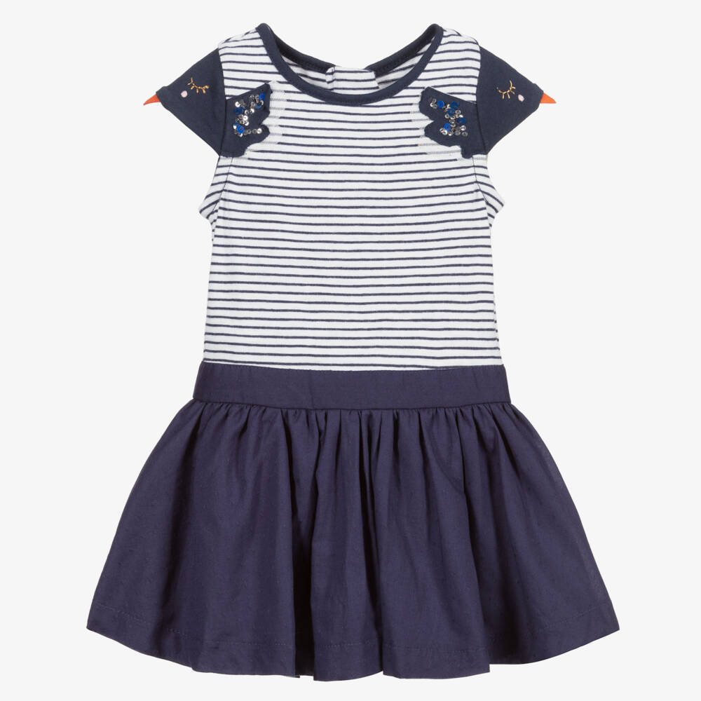 Catimini-Blue & White Stripe Dress | Childrensalon Outlet