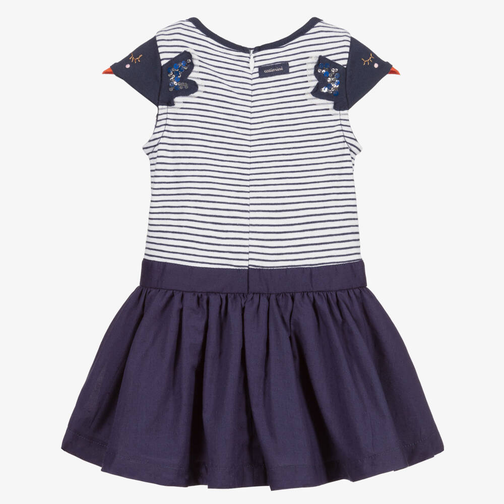 Catimini-Blue & White Stripe Dress | Childrensalon Outlet