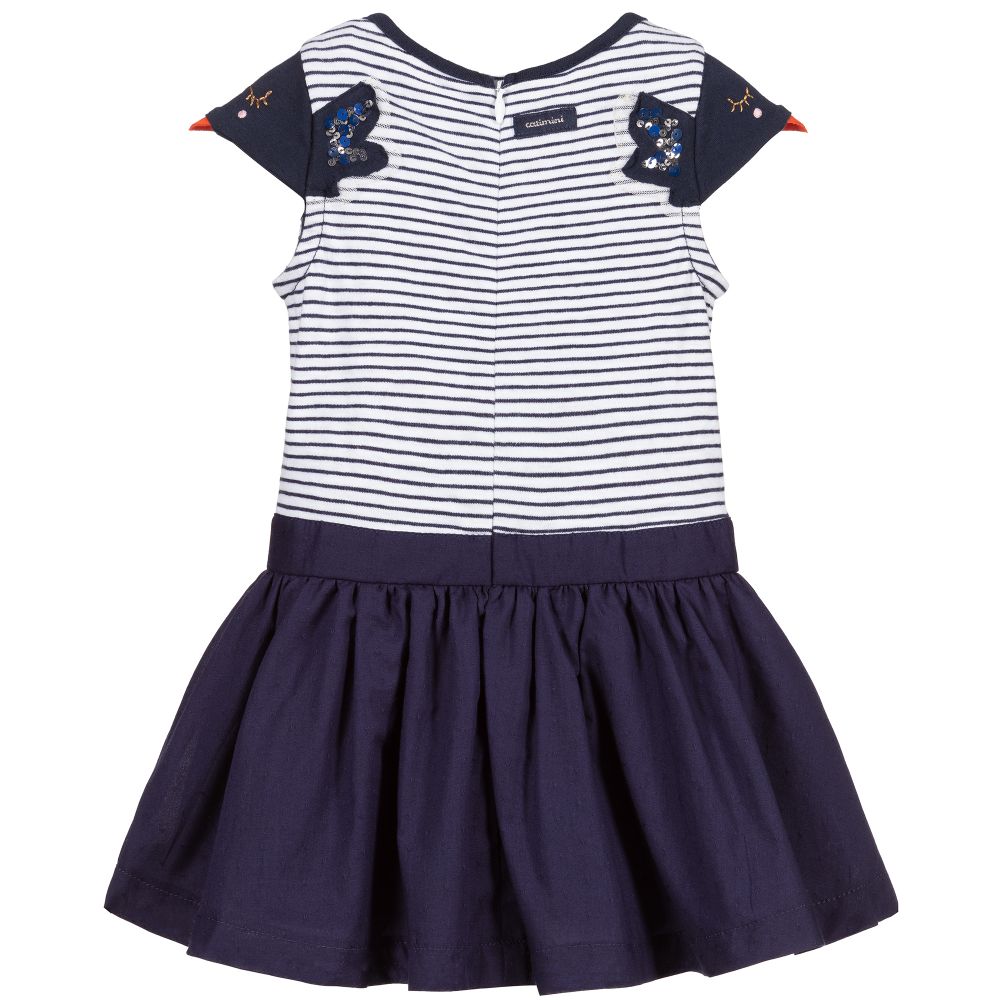 Catimini-Blue & White Stripe Dress | Childrensalon Outlet
