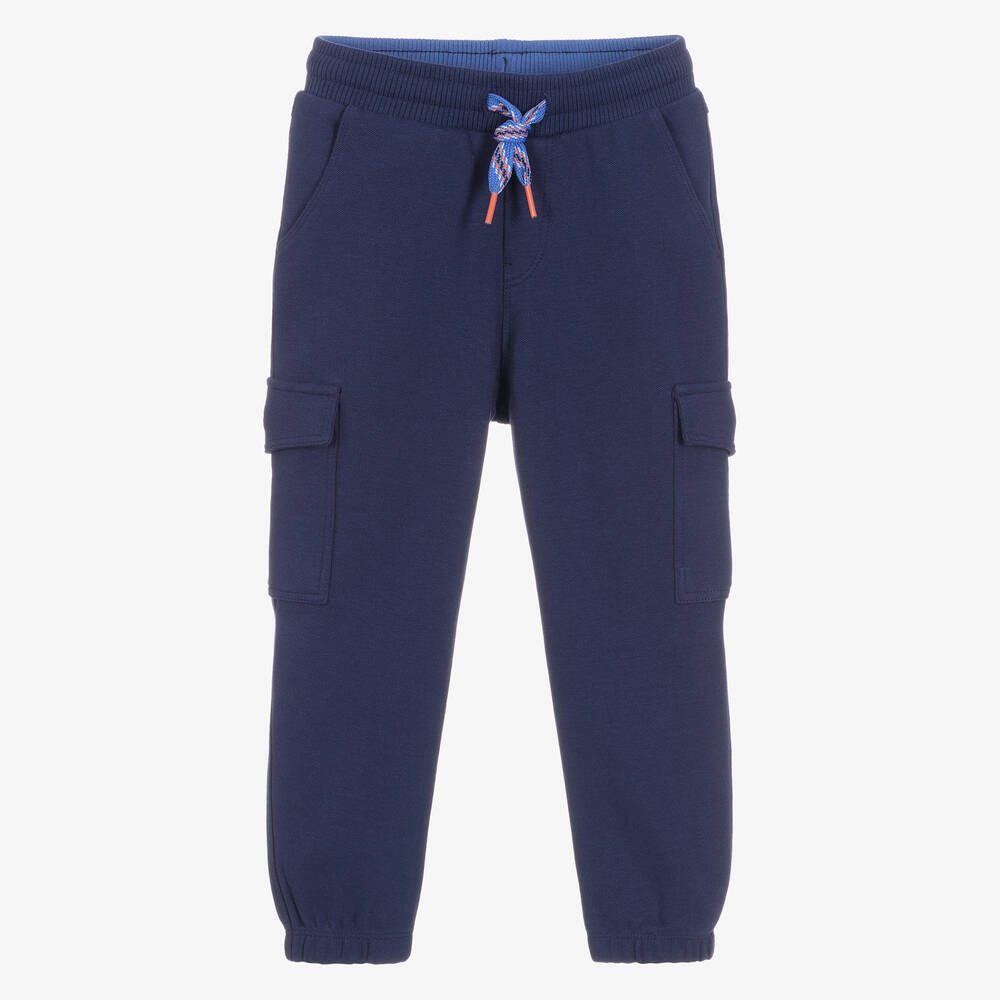 Catimini - Bas jogging cargo coton bleu Garçon | Childrensalon