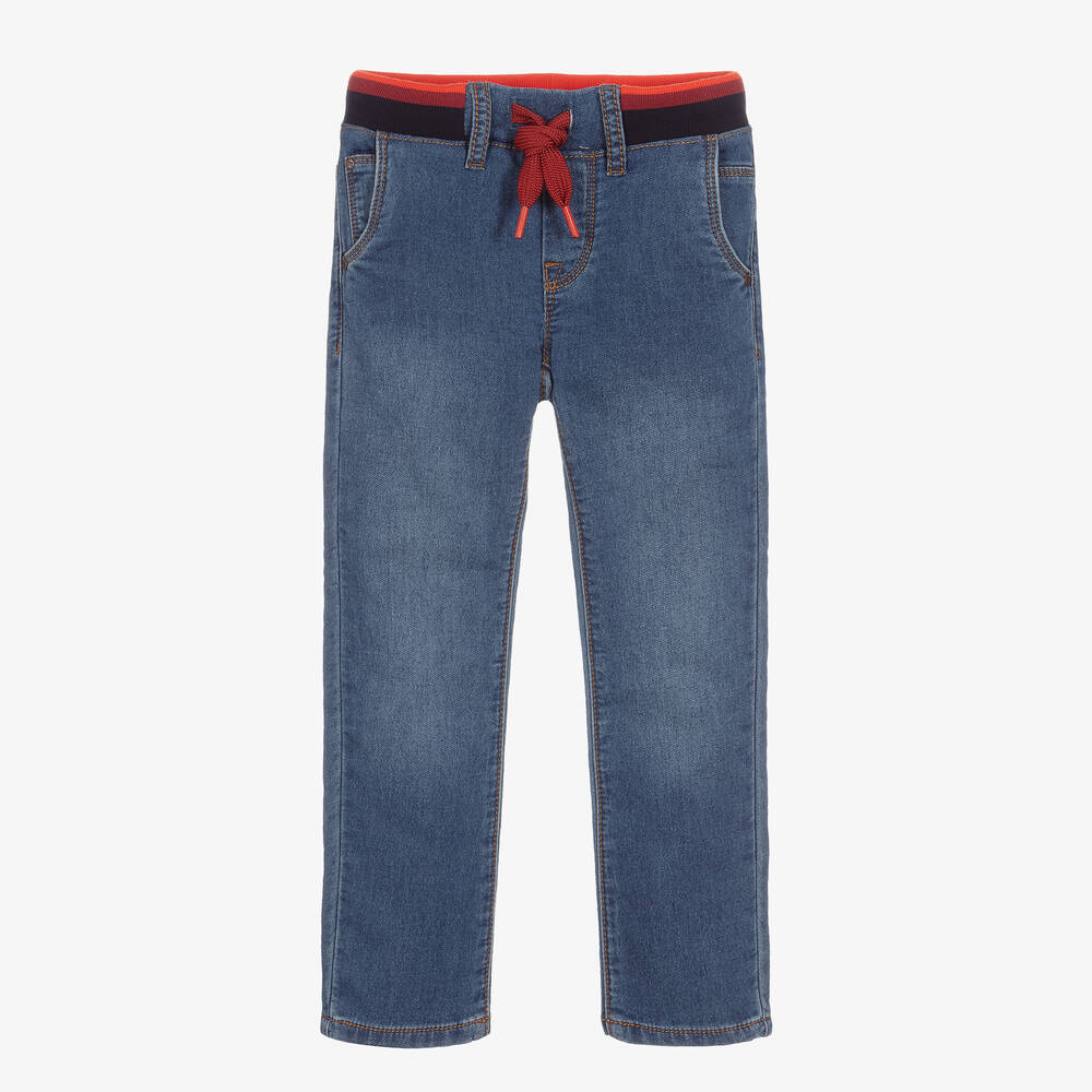 Catimini - Boys Blue Cotton Jersey Jeans | Childrensalon