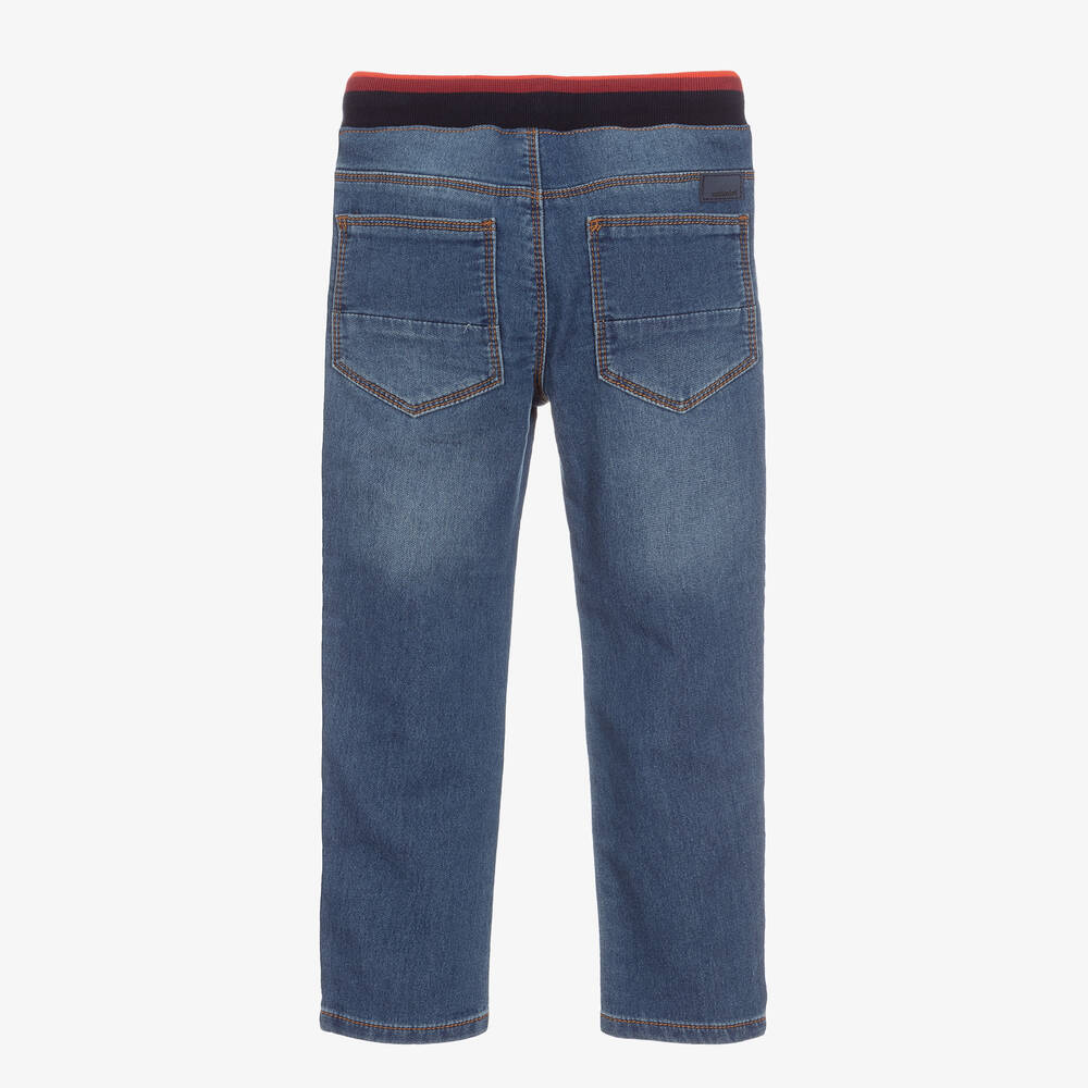 Catimini-Boys Blue Cotton Jersey Jeans | Childrensalon Outlet