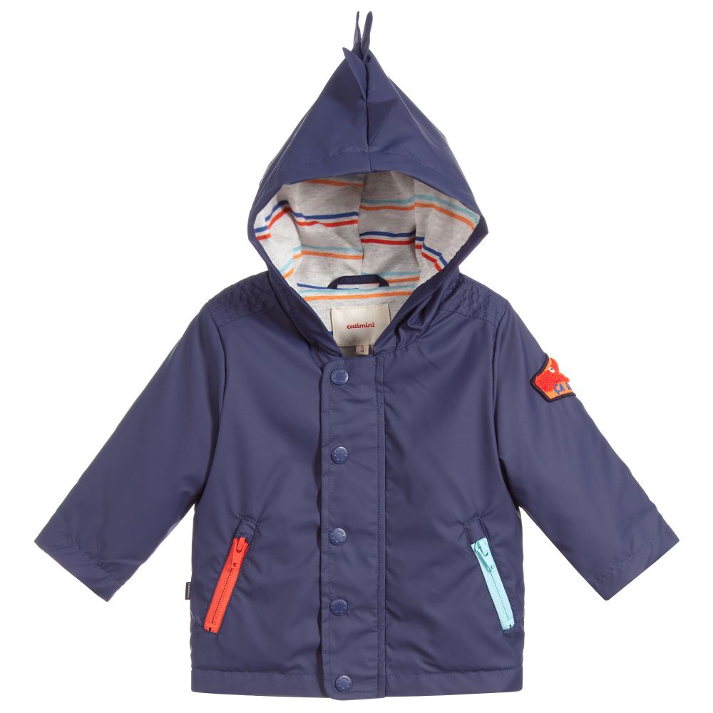 Catimini - Boys Blue Dinosaur Raincoat | Childrensalon Outlet