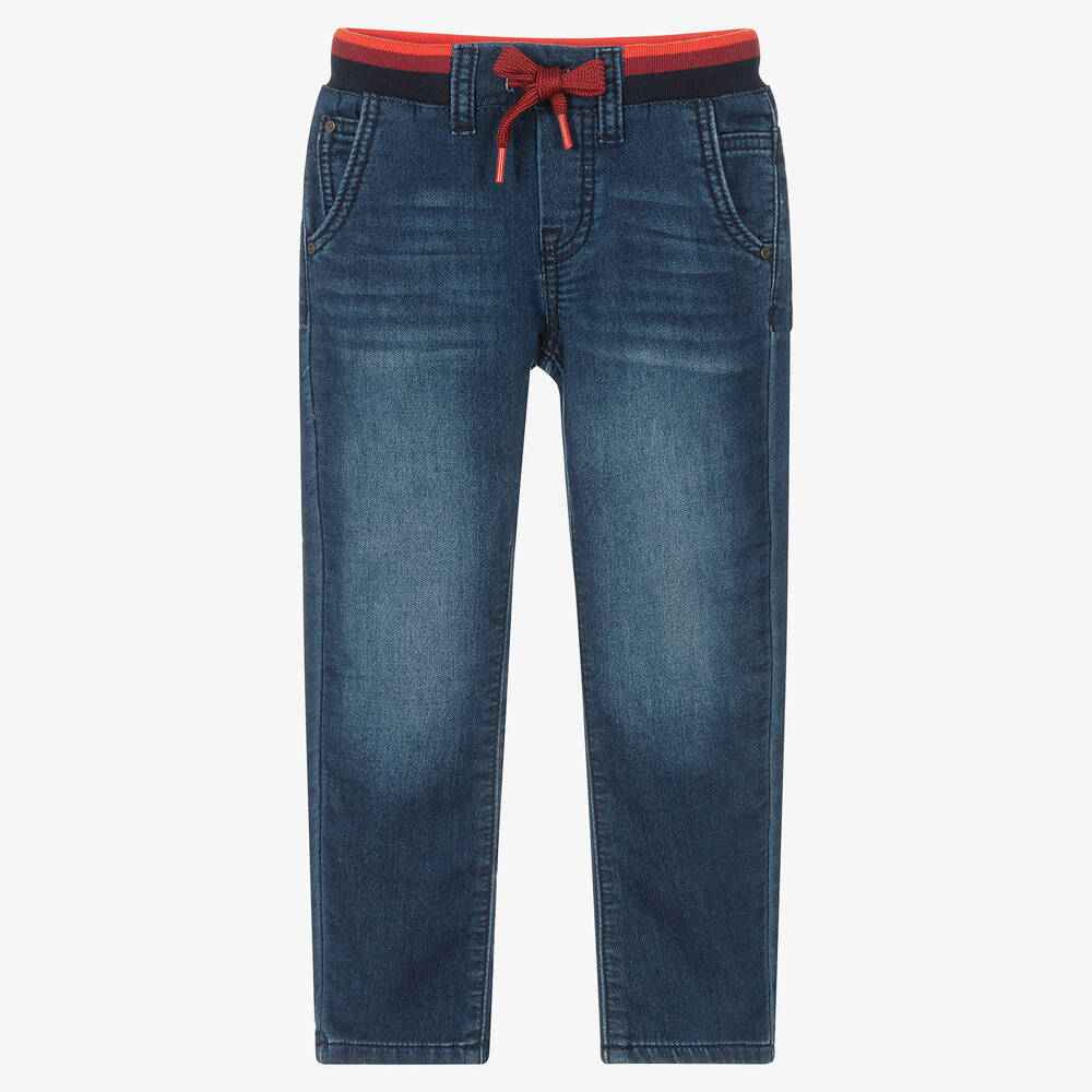 Jean bleu en jersey gar on
