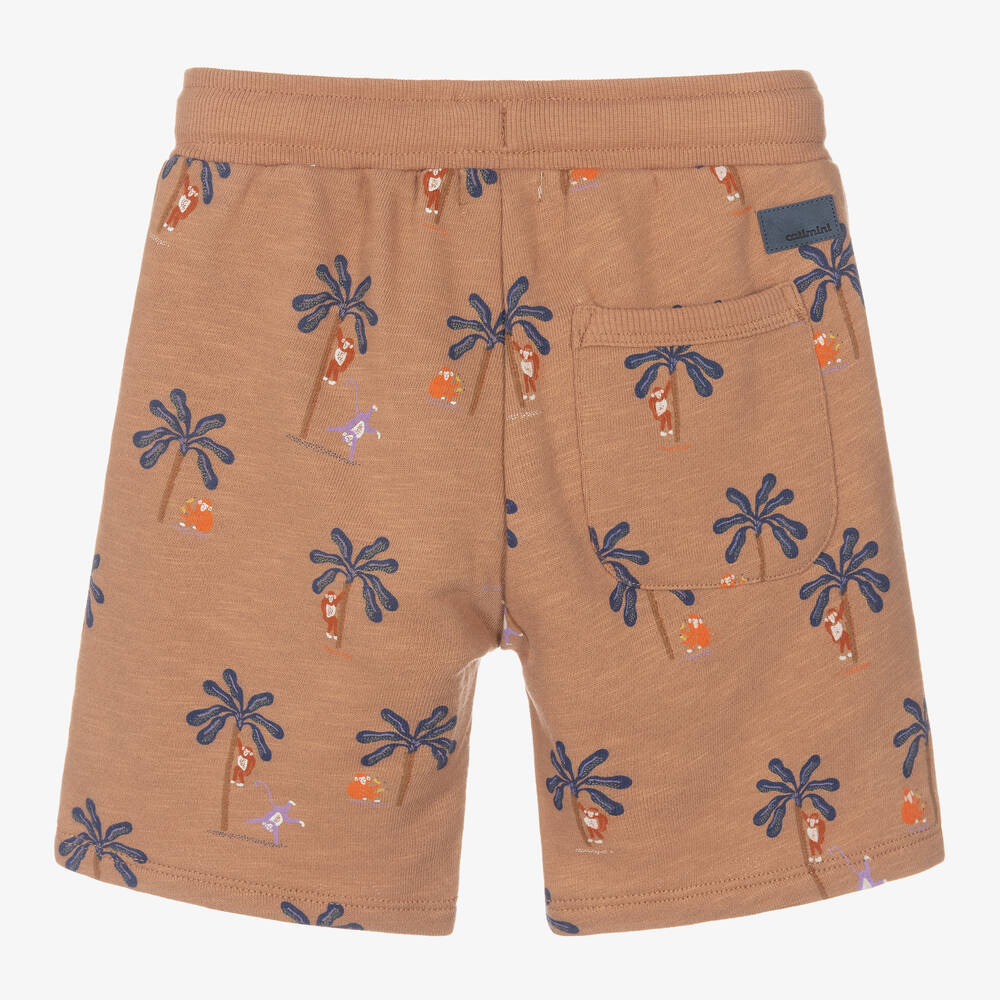 كاتامني-شورت قطن جيرسي لون بني للأولاد | Childrensalon Outlet
