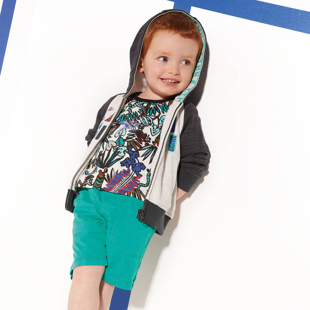 Catimini-Boys Green Cotton Shorts | Childrensalon Outlet