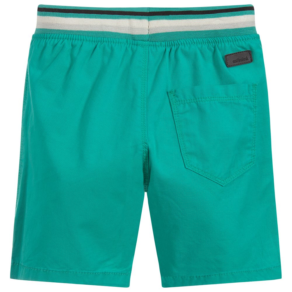 Catimini-Boys Green Cotton Shorts | Childrensalon Outlet