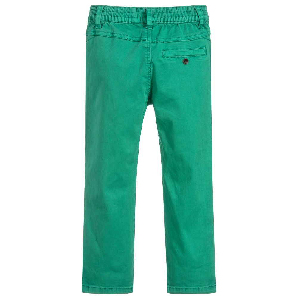 Catimini - Boys Green Cotton Trousers | Childrensalon Outlet