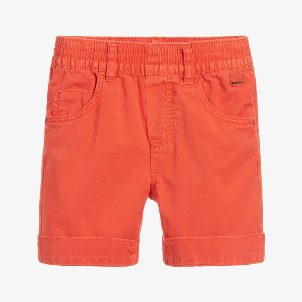 Catimini-Boys Orange Cotton Shorts | Childrensalon Outlet