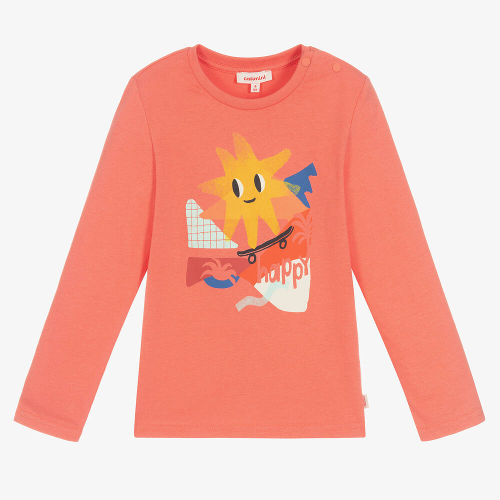 Catimini-Boys Pink Cotton Top | Childrensalon Outlet