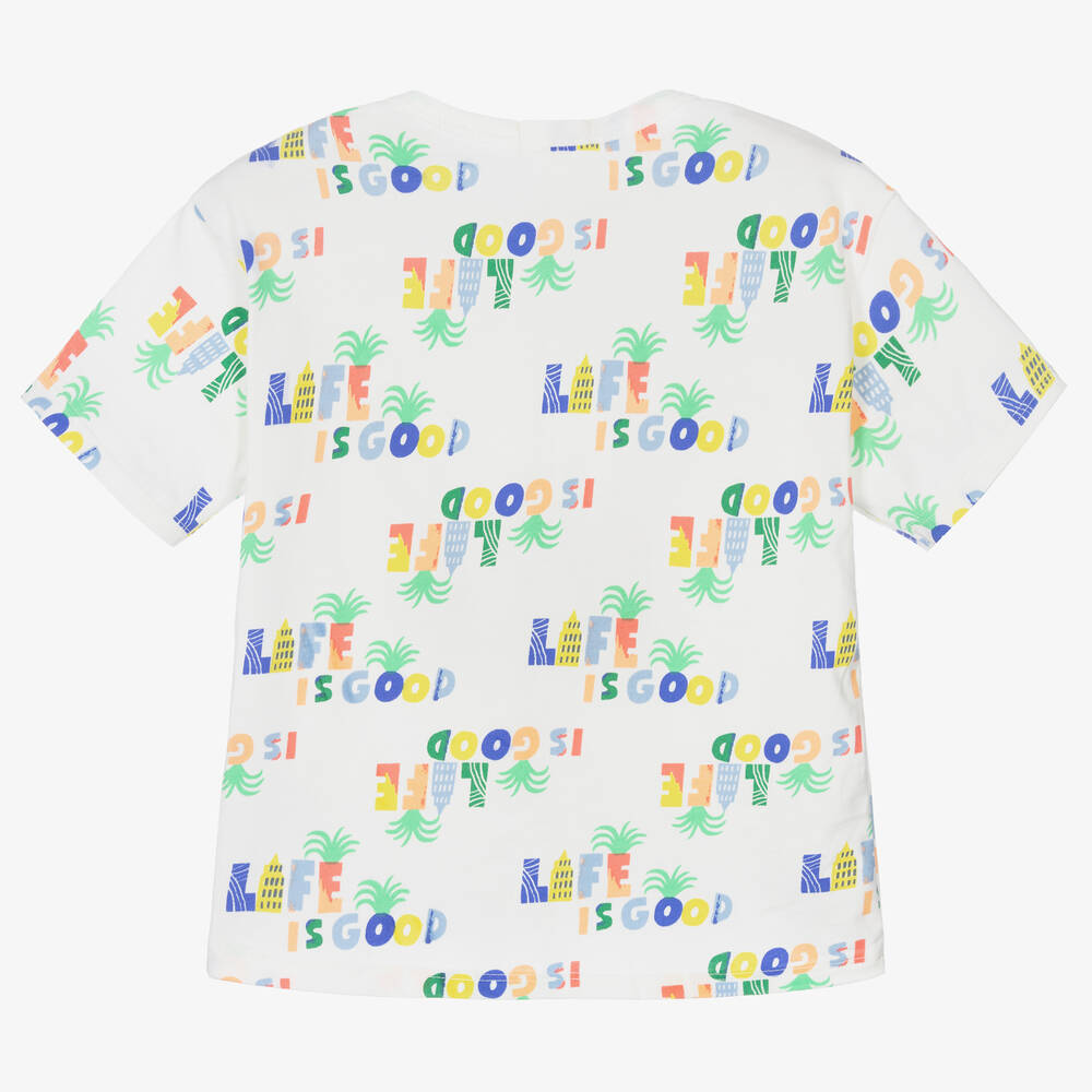 Catimini-Boys White Cotton T-Shirt | Childrensalon Outlet