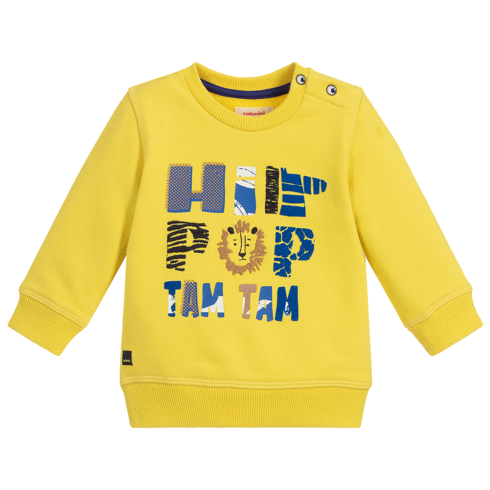 Catimini - Boys Yellow Cotton Sweatshirt | Childrensalon