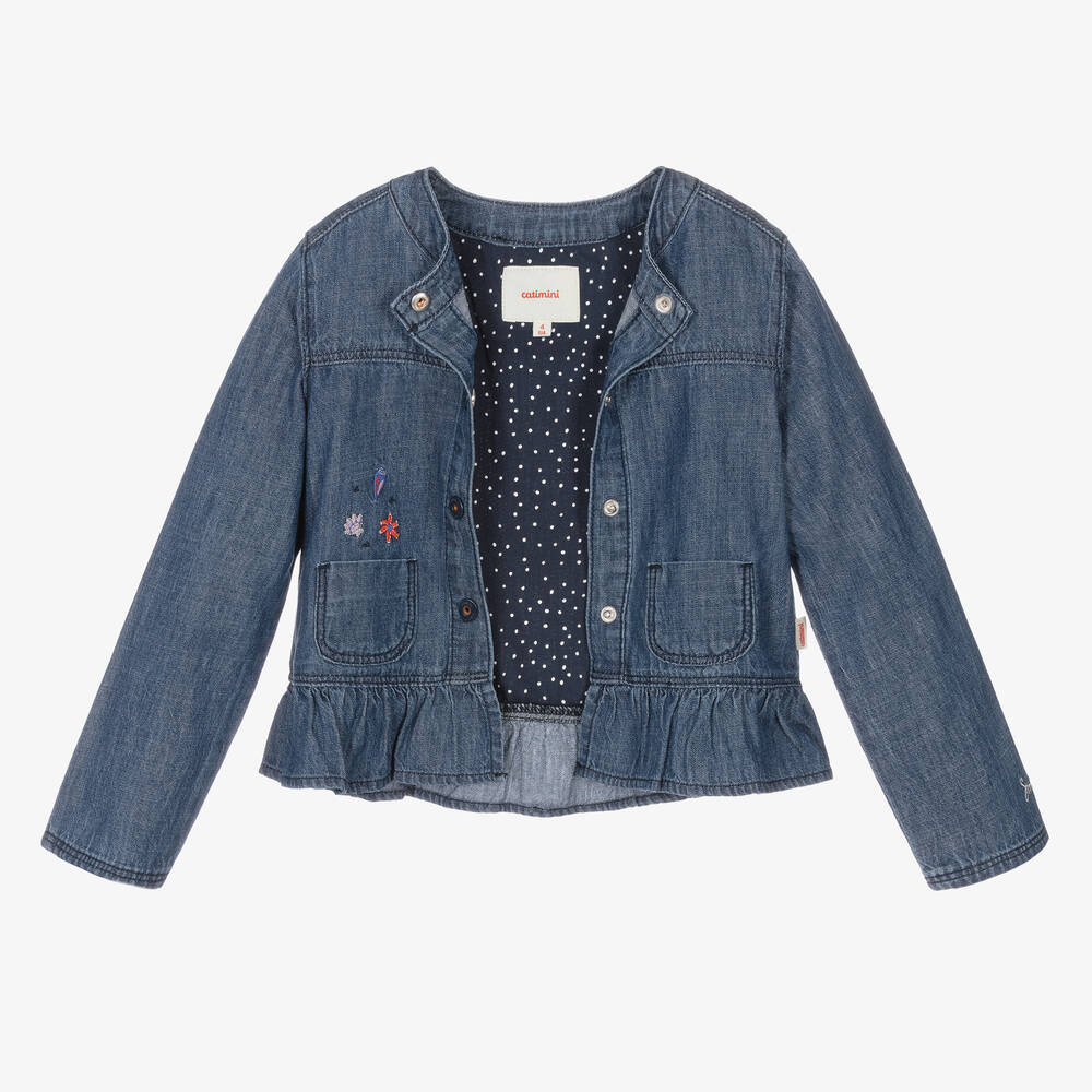 Catimini-Girls Blue Chambray Jacket | Childrensalon Outlet