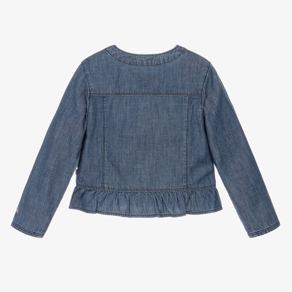 Catimini-Girls Blue Chambray Jacket | Childrensalon Outlet