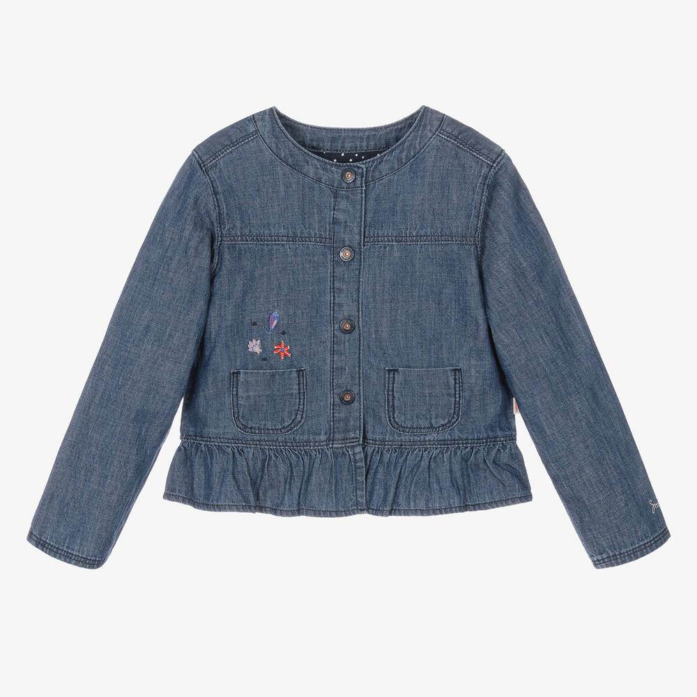 Catimini - Синяя куртка из шамбре для девочек | Childrensalon