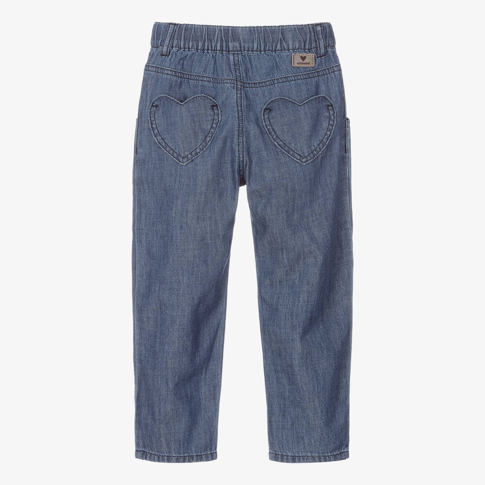 كاتامني-بنطلون قطن شامبري لون أزرق للبنات | Childrensalon Outlet