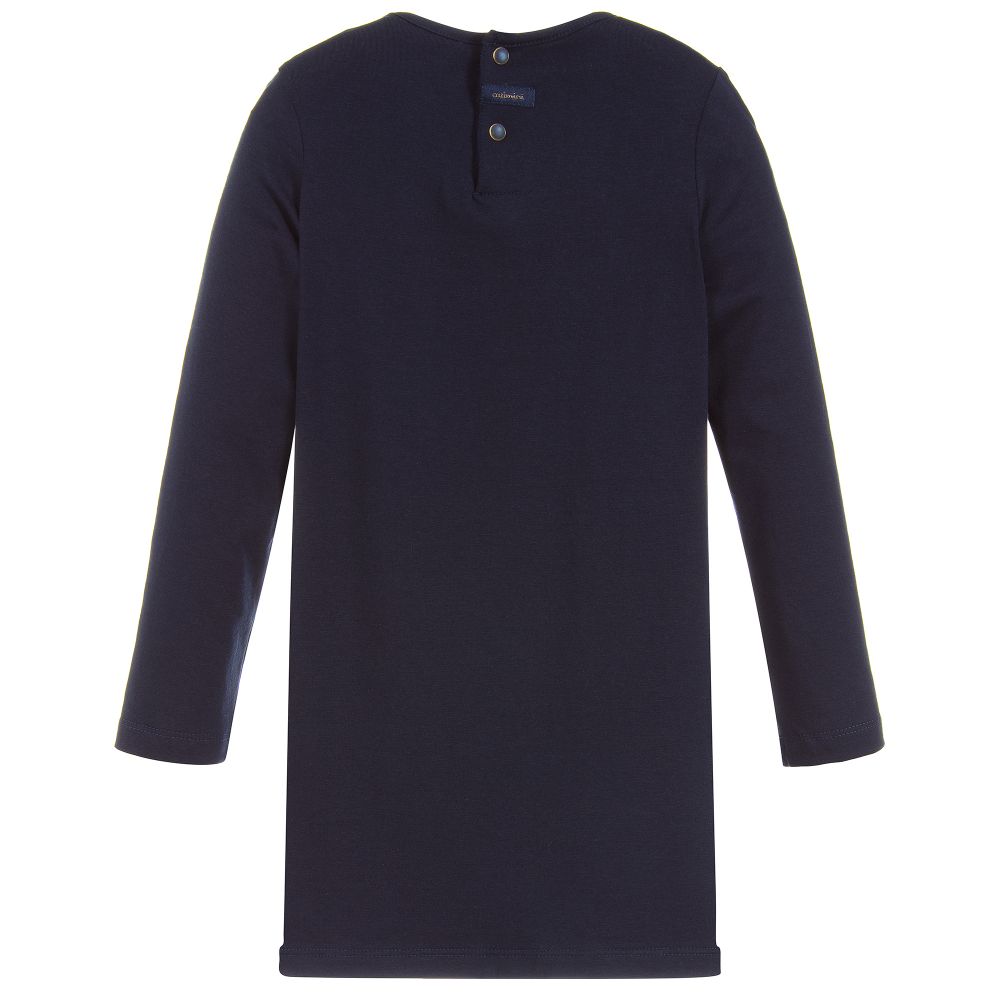 Catimini-Girls Blue Cotton Dress | Childrensalon Outlet