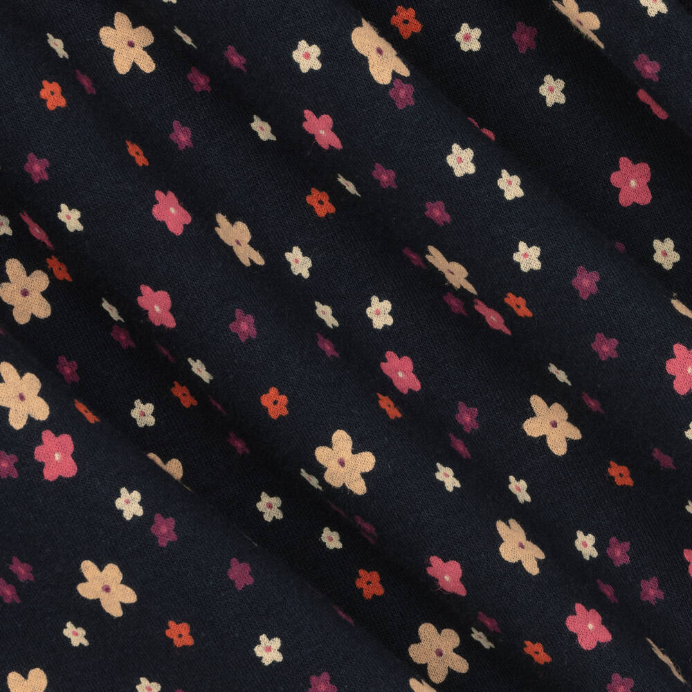 Catimini-Синее хлопковое платье в цветочек | Childrensalon Outlet