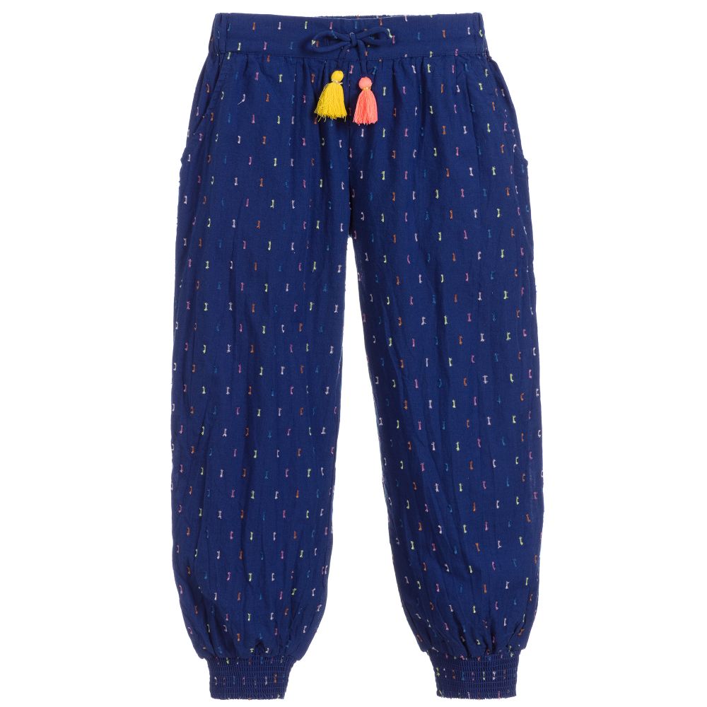 Catimini - Girls Blue Cotton Trousers | Childrensalon