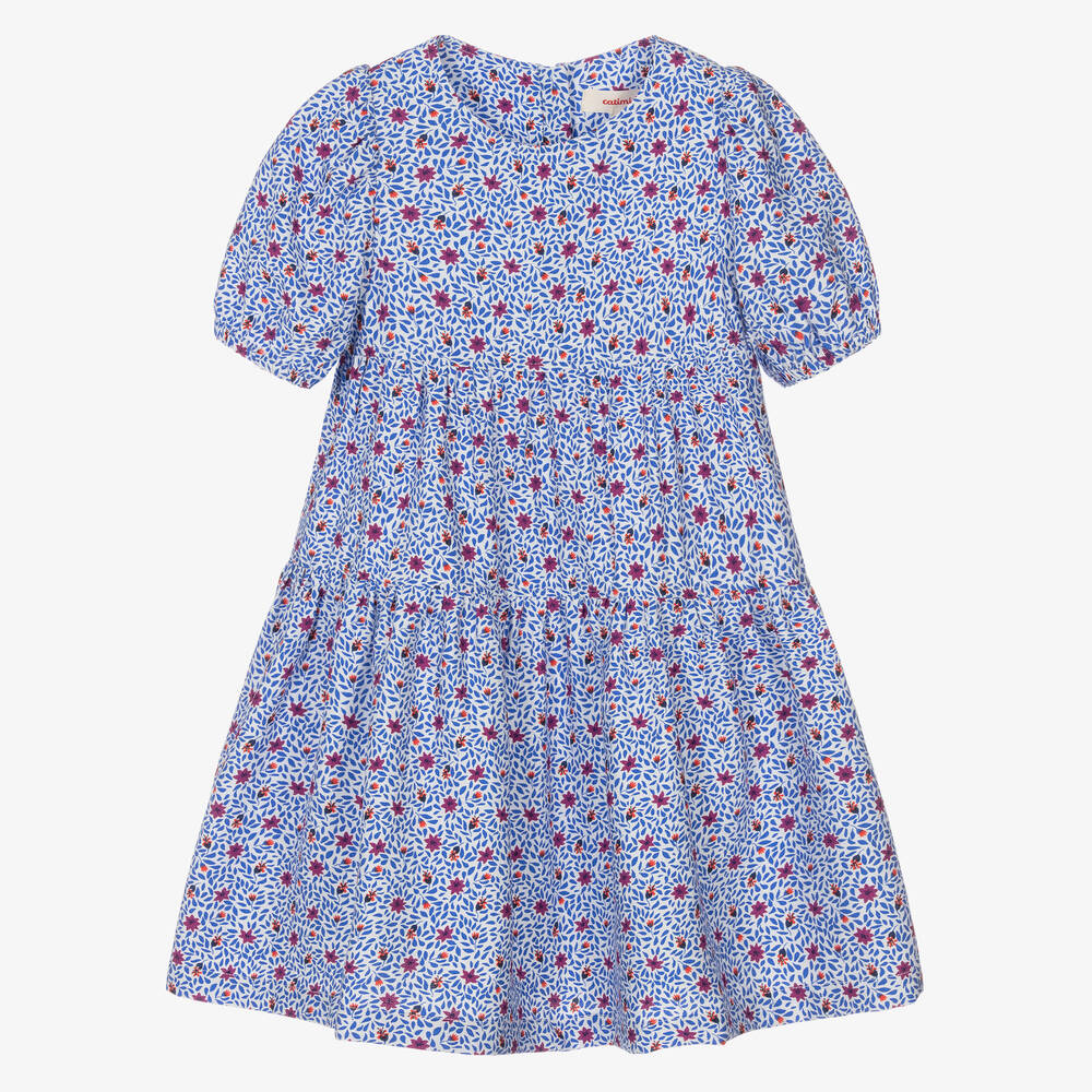 Catimini - Blaues Blumenkleid für Mädchen | Childrensalon