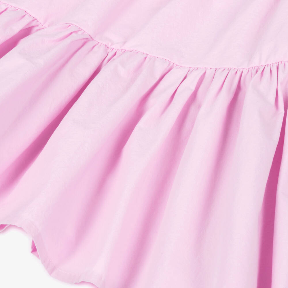 Catimini-Girls Blush Cotton Puff Dress | Childrensalon Outlet
