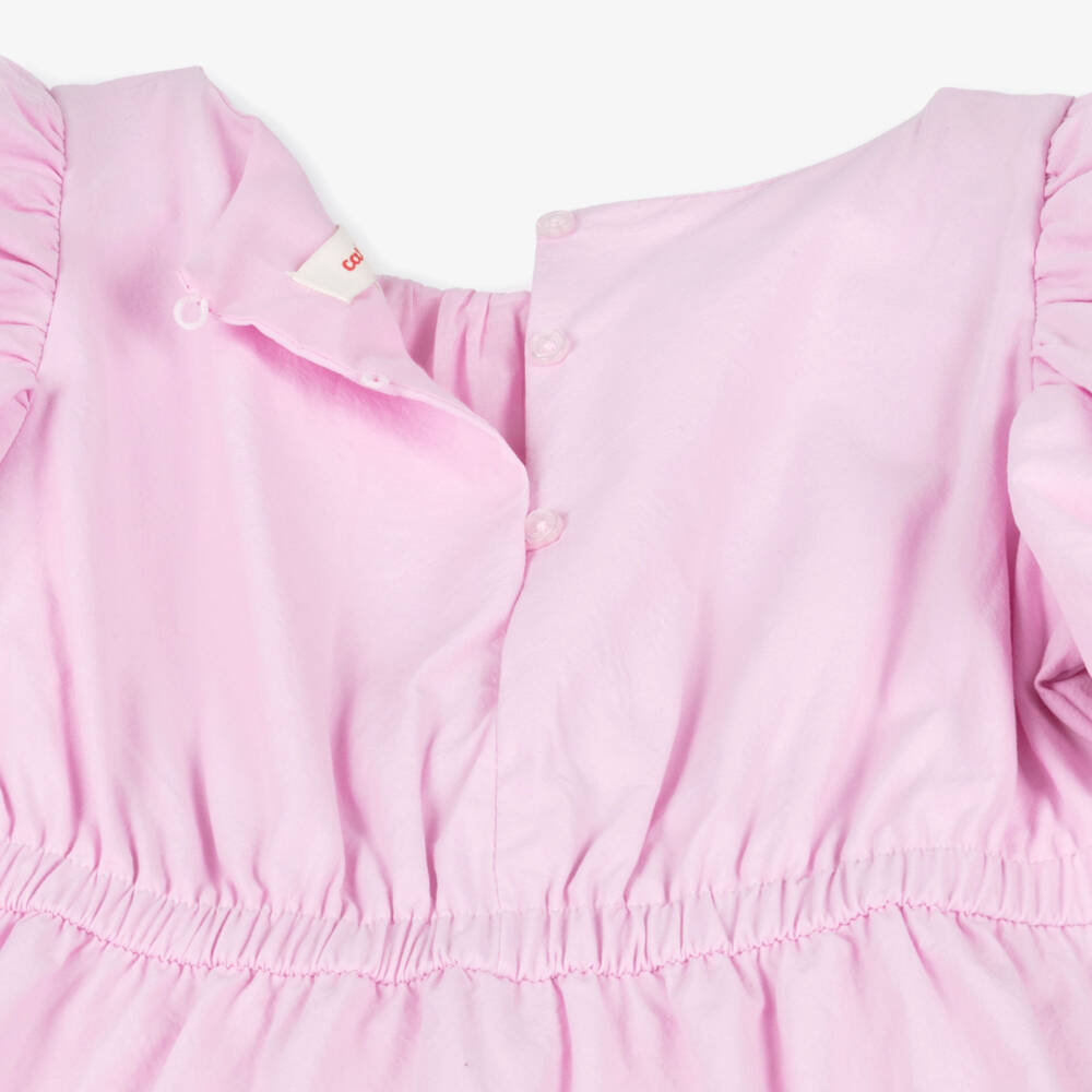 Catimini-Girls Blush Cotton Puff Dress | Childrensalon Outlet
