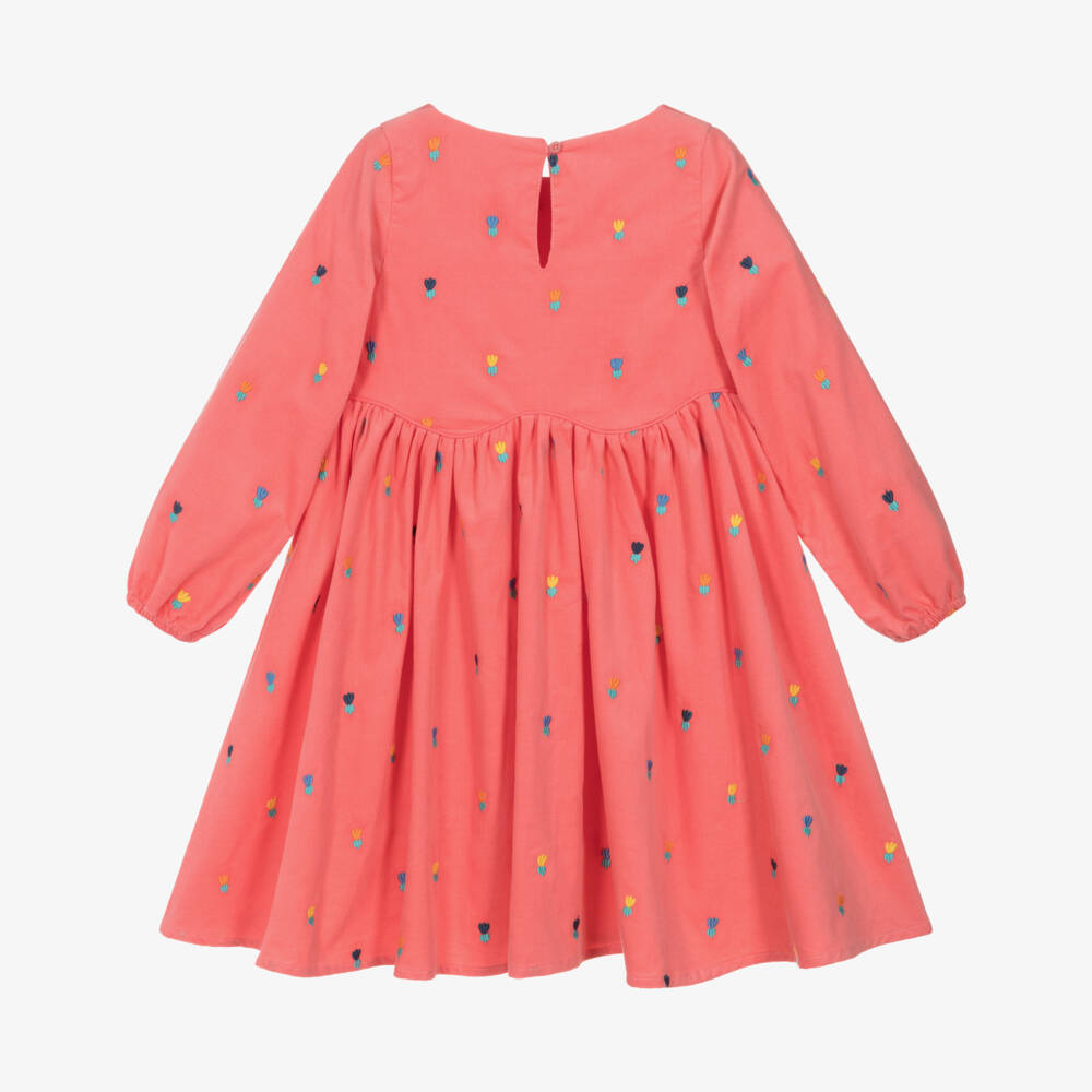 Catimini-Girls Coral Pink Corduroy Dress | Childrensalon Outlet