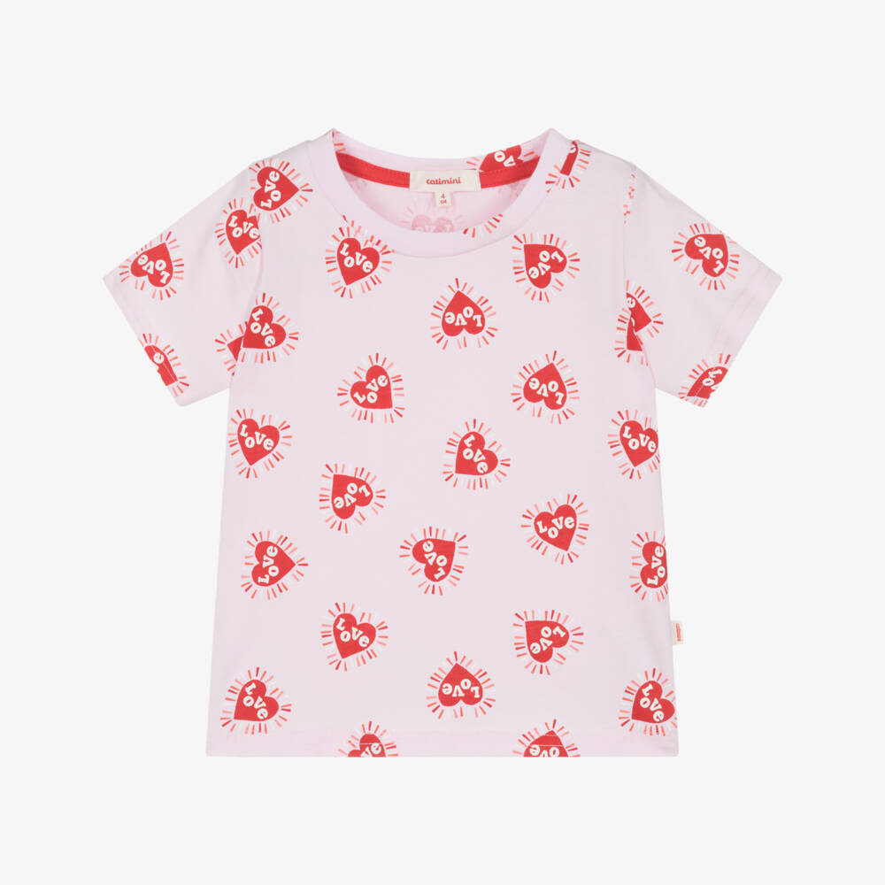 Catimini-Girls Cotton Candy Heart Tee | Childrensalon Outlet