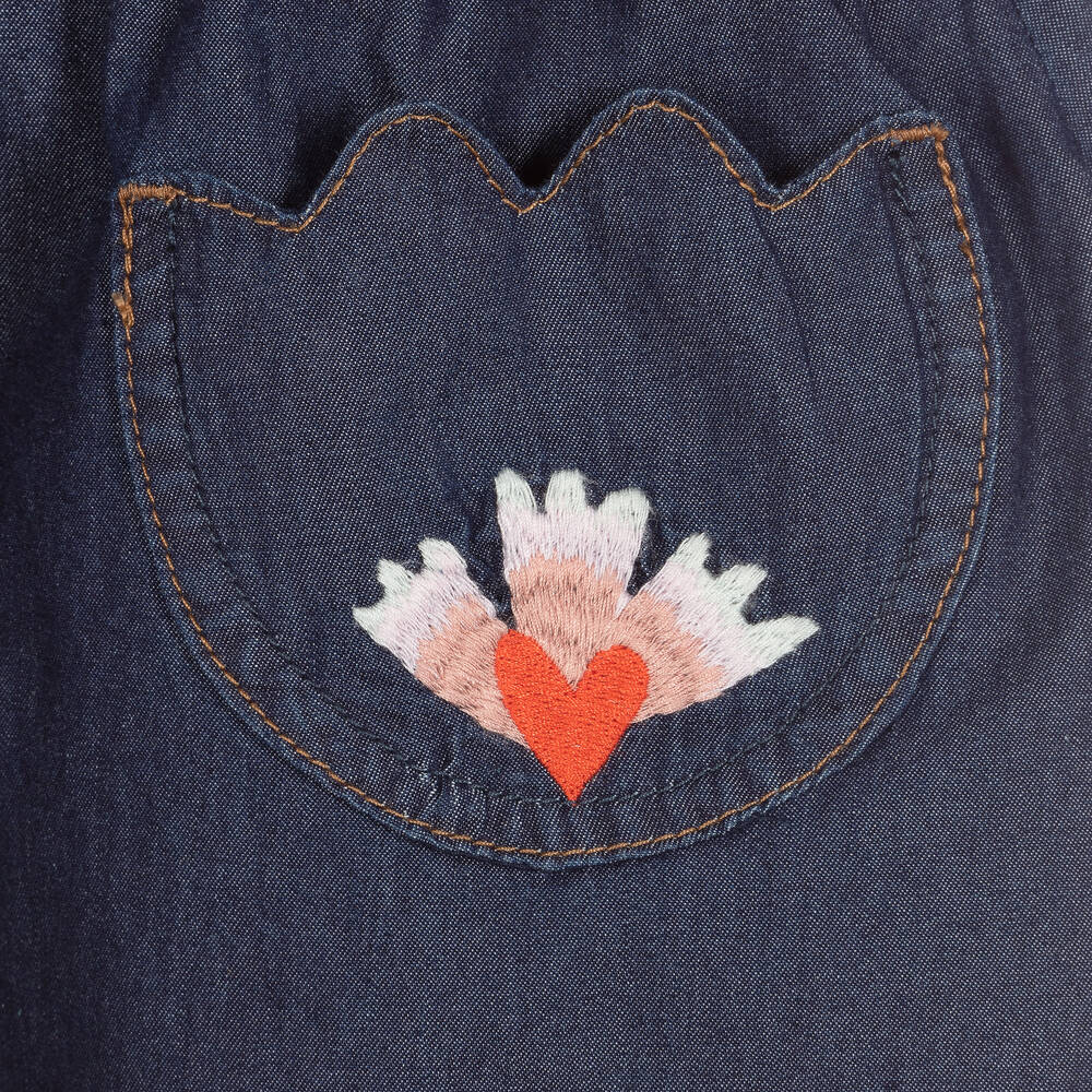 Catimini Jupe chambray bleu fonc Fille