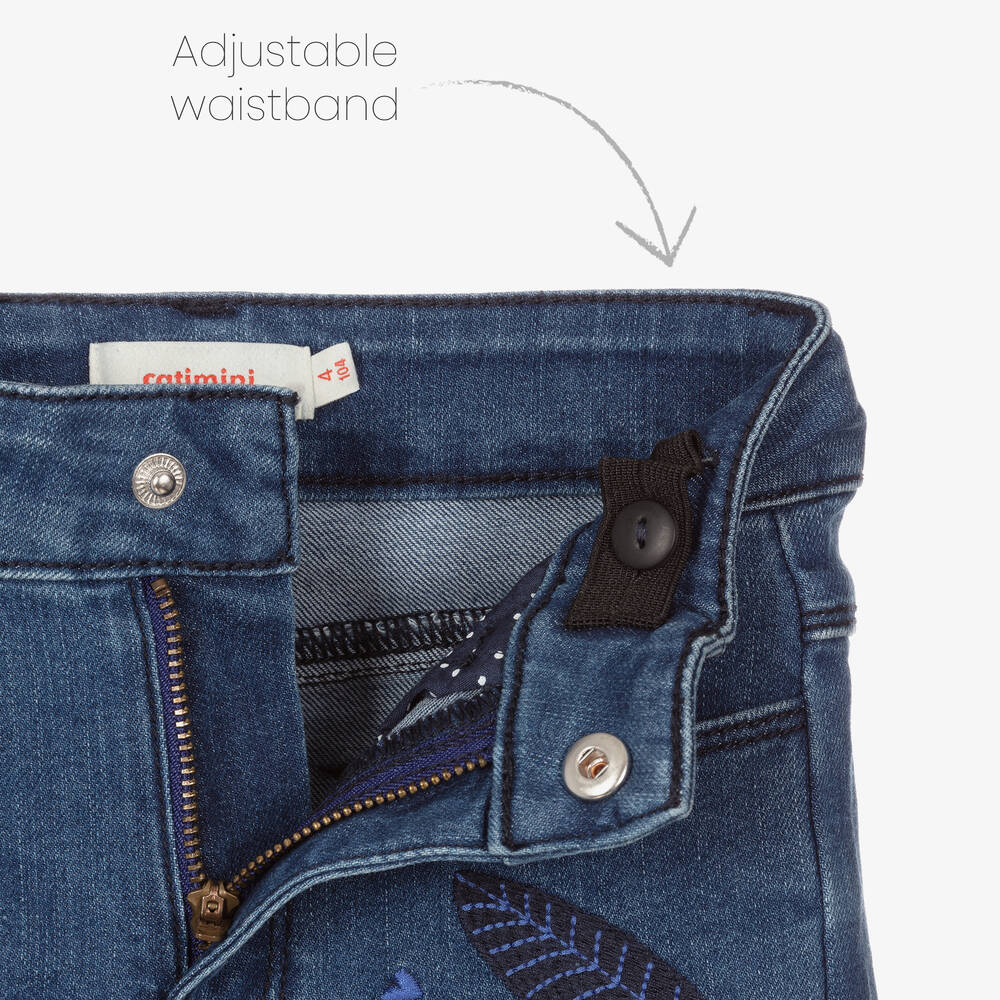 Catimini-Girls Dark Blue Denim Jeans | Childrensalon Outlet