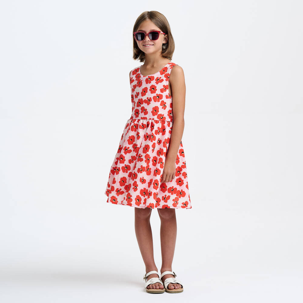 Catimini-فستان بناتي من القطن المزخرف بالزهور | Childrensalon Outlet