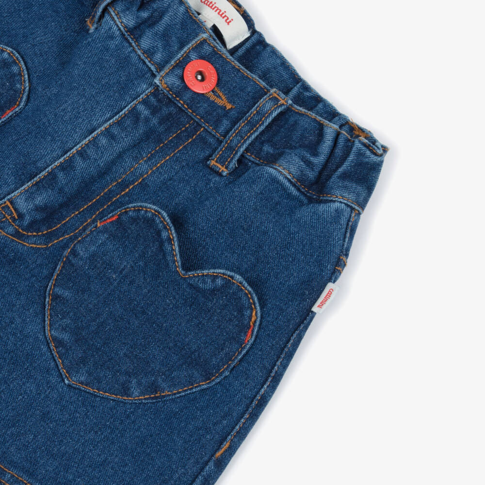 Catimini-Джинсовые шорты с сердечками для девочек | Childrensalon Outlet