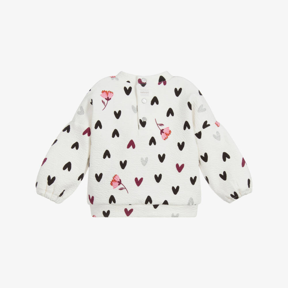 Catimini-Girls Ivory Cotton Sweatshirt | Childrensalon Outlet