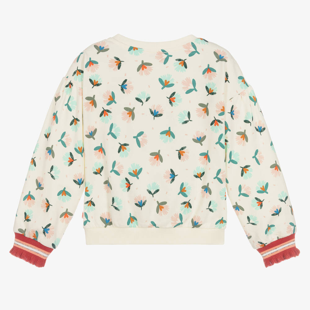 Catimini-Girls Ivory Cotton Sweatshirt | Childrensalon Outlet