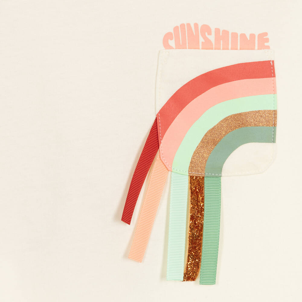 Catimini-Girls Ivory Cotton T-Shirt | Childrensalon Outlet