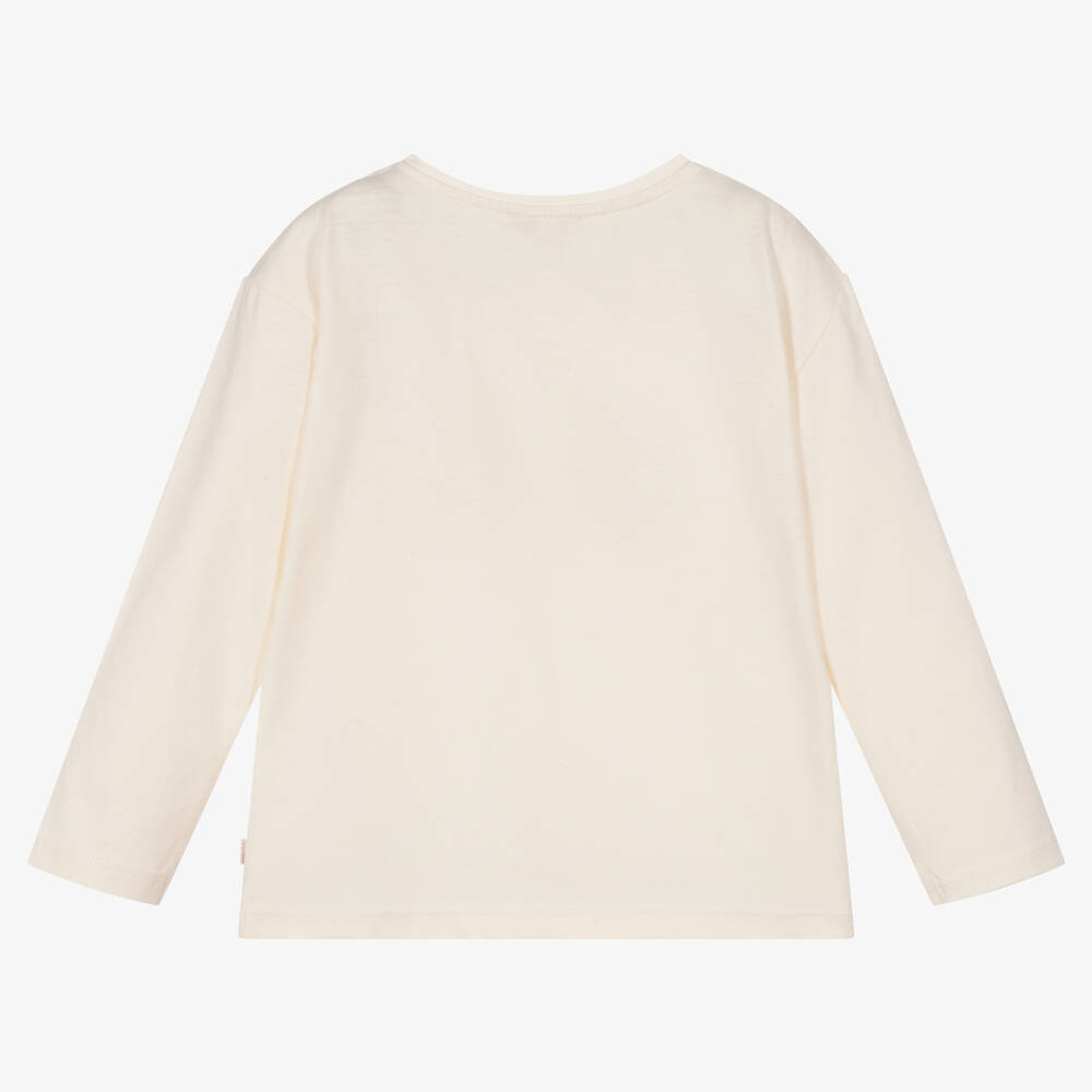 Catimini-Кремовый хлопковый топ для девочек | Childrensalon Outlet