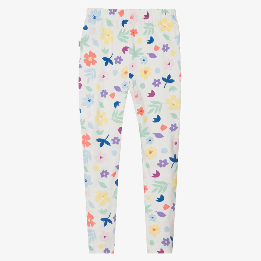 Catimini-Кремовые хлопковые леггинсы с цветочным узором для девочек | Childrensalon Outlet