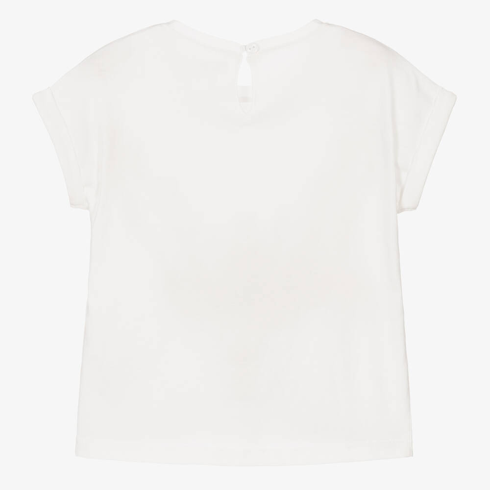 Catimini-Кремовая футболка для девочек | Childrensalon Outlet