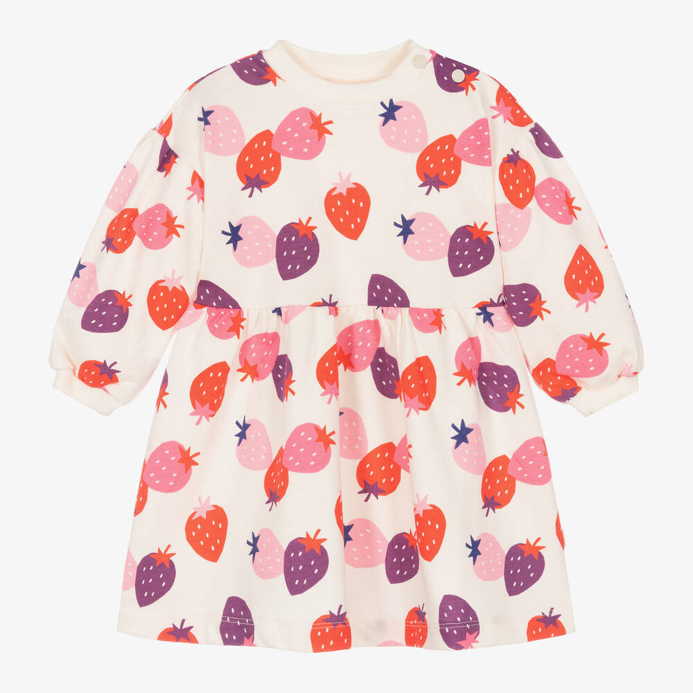 Catimini - Robe ivoire et rose à fraises fille | Childrensalon