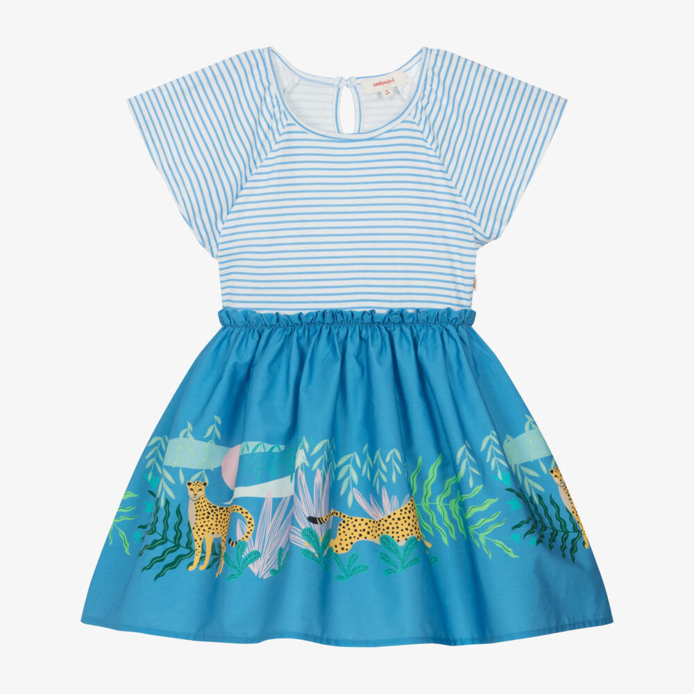 Catimini-Girls Jungle Adventure Blue Dress | Childrensalon Outlet