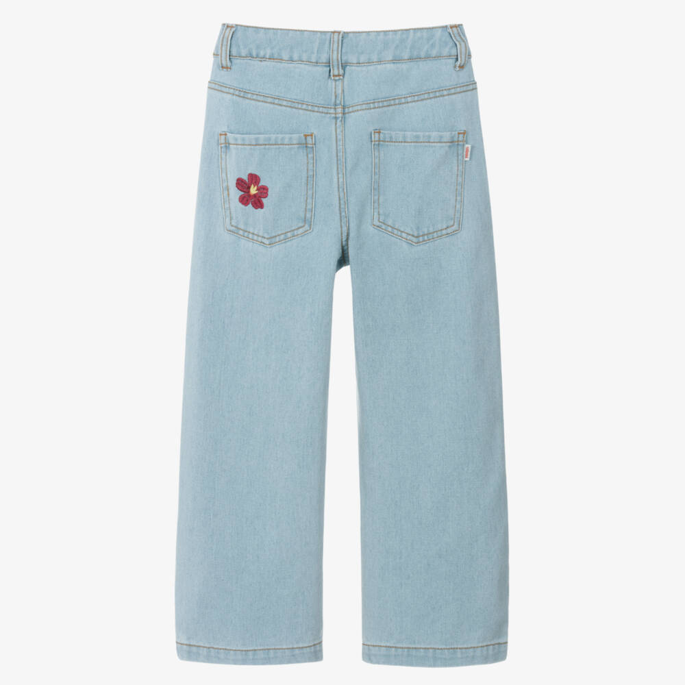 Catimini-Girls Light Blue Wide-Leg Trousers | Childrensalon Outlet