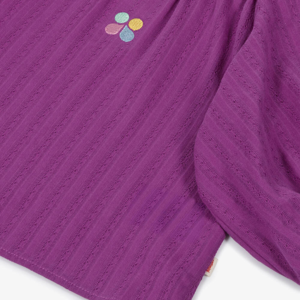 Catimini-Girls Lilac Cotton Puffy Sleeve Top | Childrensalon Outlet