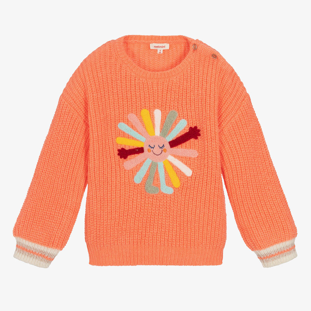 Catimini - Oranger Pullover für Mädchen | Childrensalon