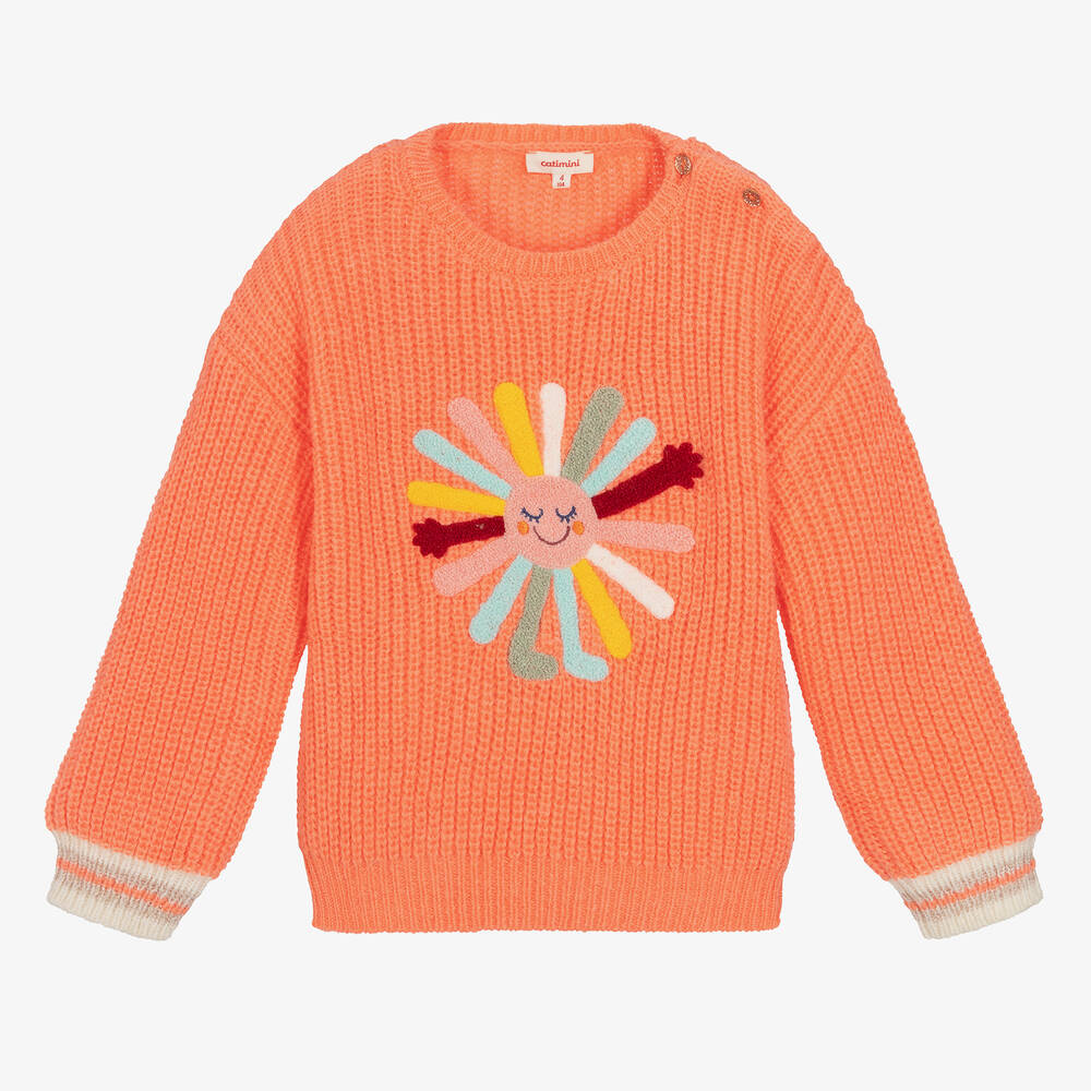 Catimini - Girls Orange Jumper | Childrensalon